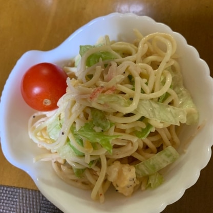 きゅうりがなかったのでレタスで作りました！
美味しく出来ました